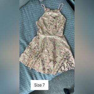 Elegant Kids Dress with Gold Accents